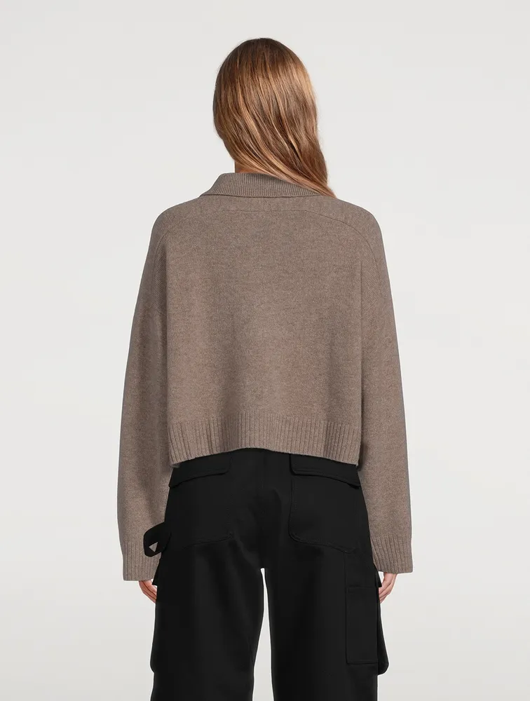 LOULOU STUDIO Banni Wool-Blend Cropped Sweater | Yorkdale Mall