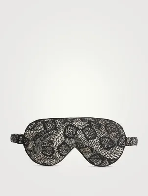 Cotton Eye Mask In Crotalus Print