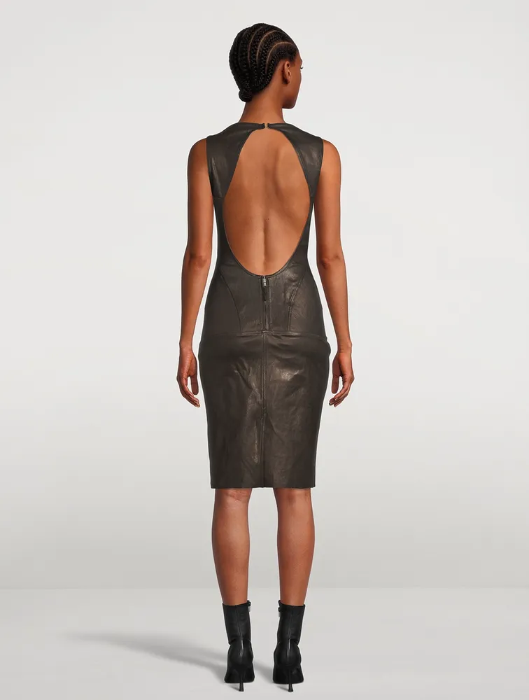 Leather Sleeveless Dress