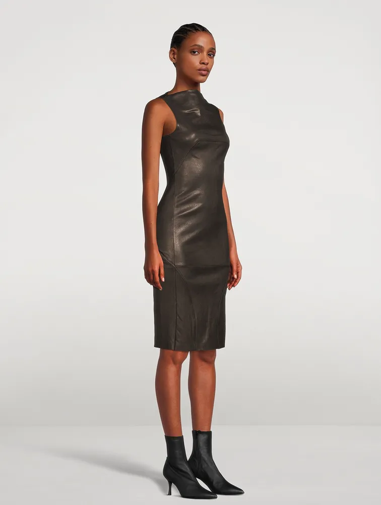 Leather Sleeveless Dress
