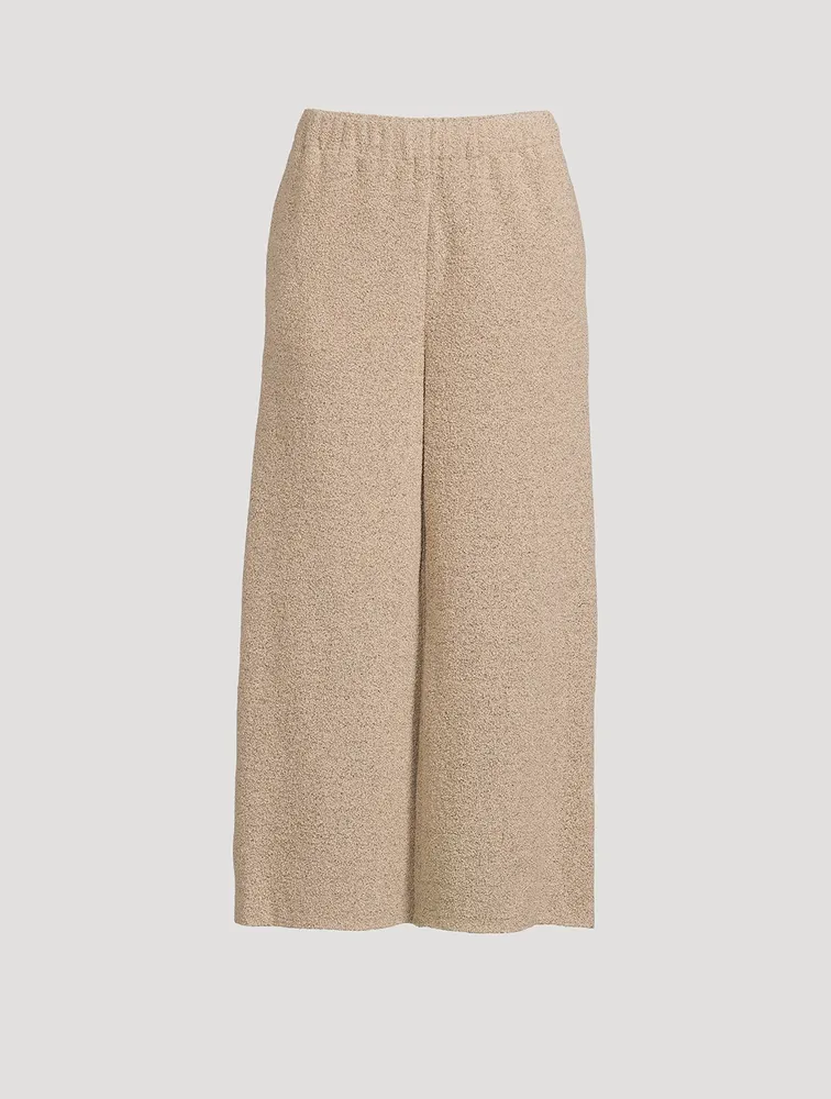 Easy Wide-Leg Tweed Trousers