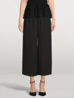 Easy Wide-Leg Recycled Georgette Trousers