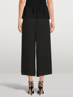 Easy Wide-Leg Recycled Georgette Trousers