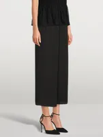 Easy Wide-Leg Recycled Georgette Trousers