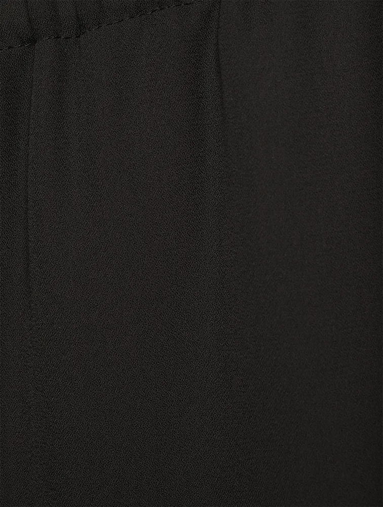 Easy Wide-Leg Recycled Georgette Trousers