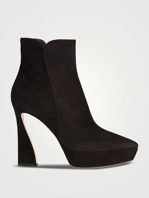 Vertigo Suede Platform Ankle Boots