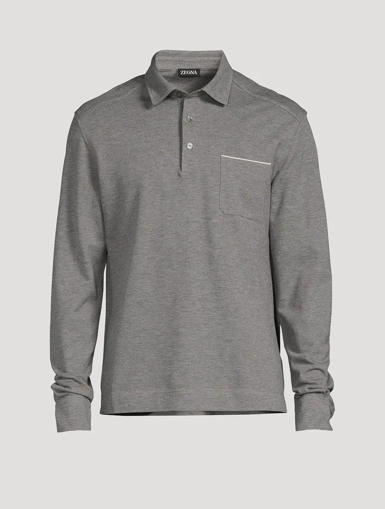 Long-Sleeve Polo Shirt