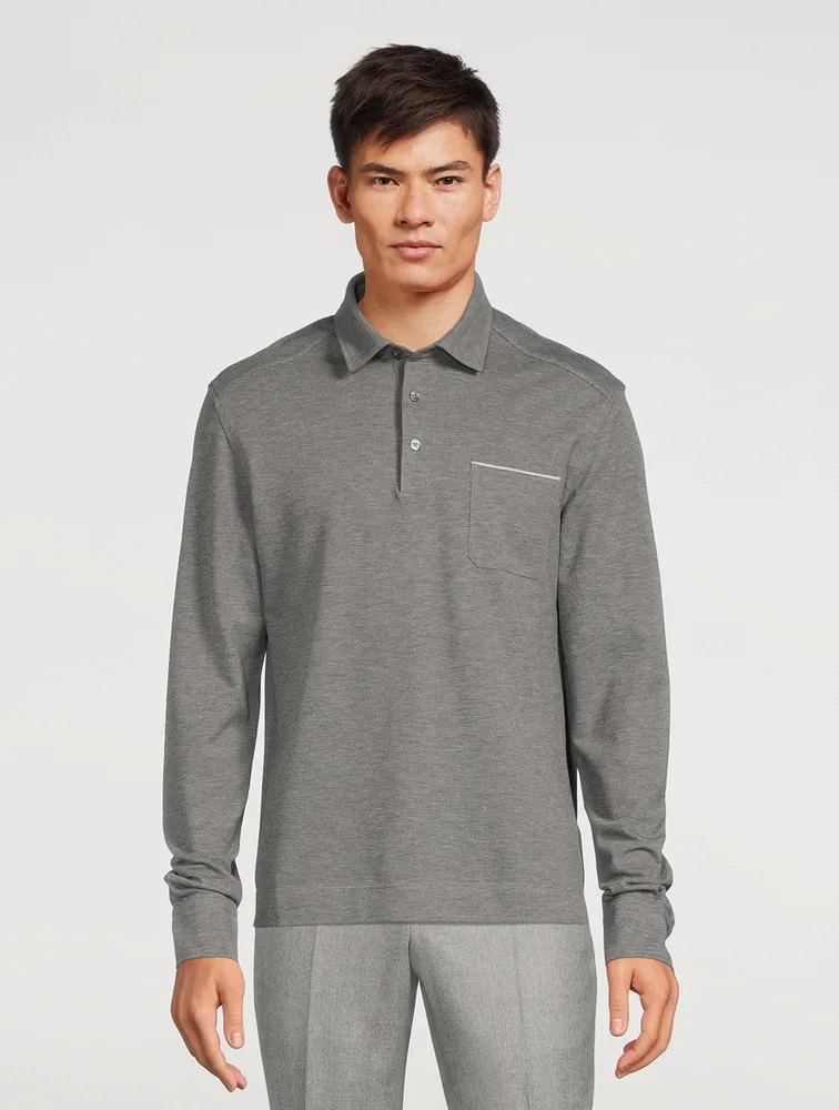 Long-Sleeve Polo Shirt