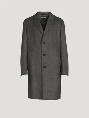 Wool Cashmere And Silk Overcoat