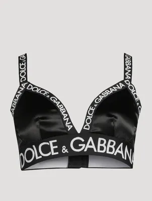 Logo-Band Satin Bralette