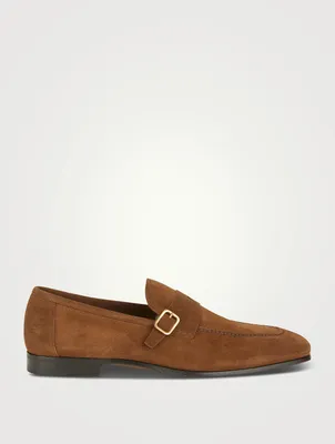 Dover Suede Loafers With Buckle