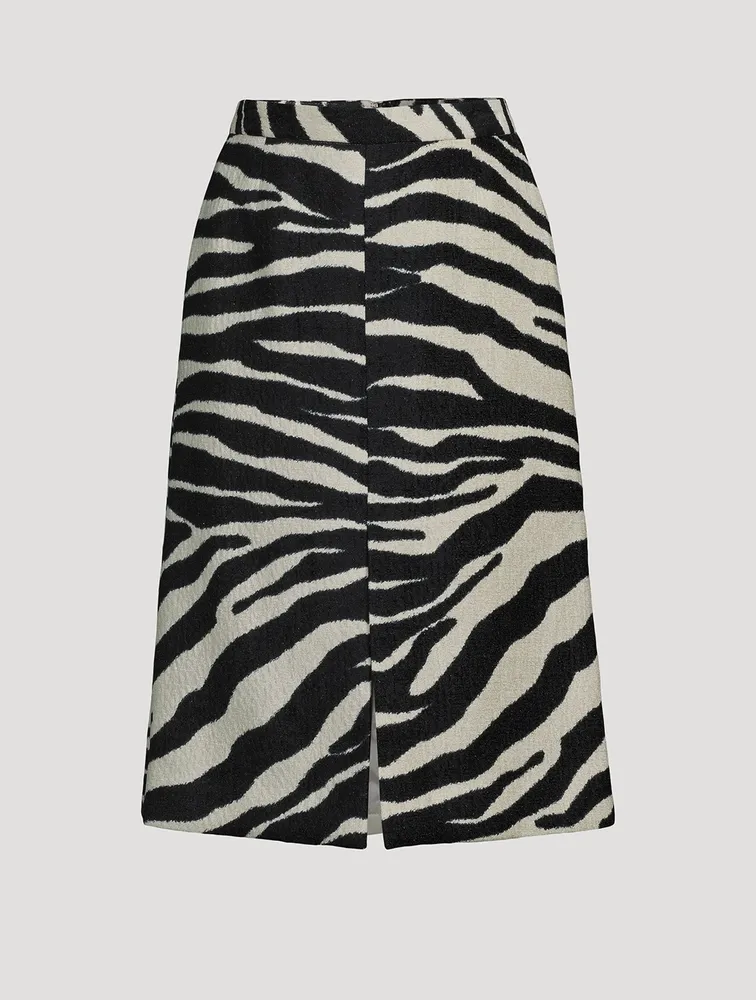 Shea Midi Skirt Zebra Print