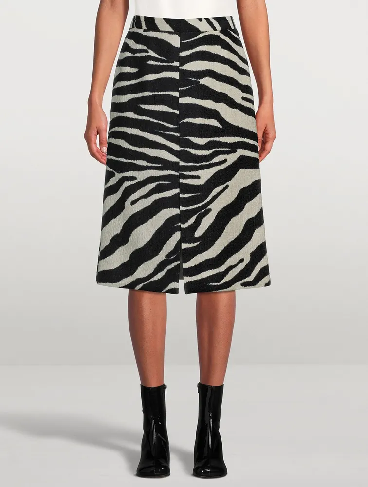 Shea Midi Skirt Zebra Print
