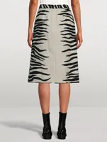 Shea Midi Skirt Zebra Print