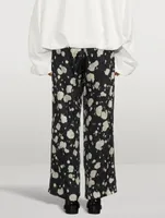 Puvis Wide-Leg Pants In Splattered Print