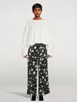 Puvis Wide-Leg Pants In Splattered Print