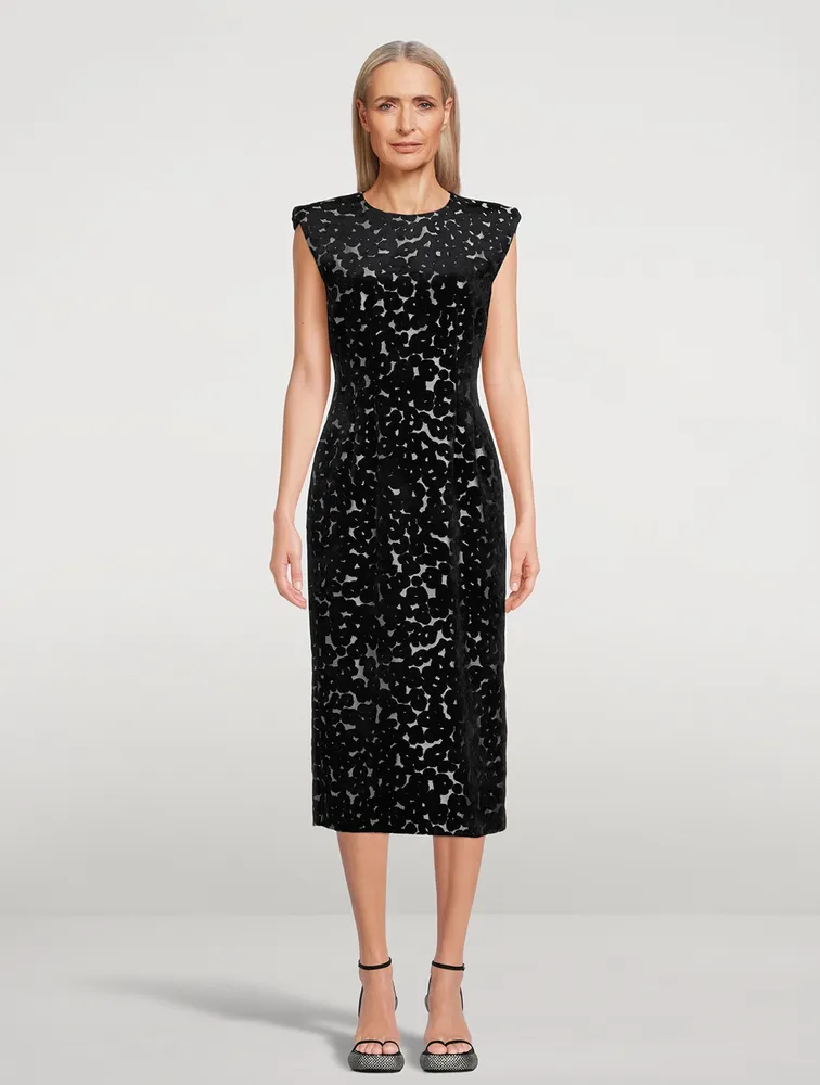 Dalilian Velvet Midi Dress