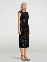 Dalilian Velvet Midi Dress