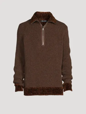 Wool-Blend Fisherman Sweater