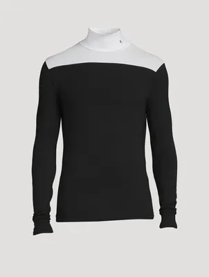 Colourblock Turtleneck Sweater