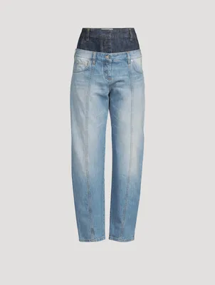 Trompe L'oeil Wide-Leg Jeans