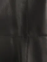 Asymmetric Leather Dress