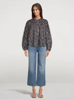 Salika Printed Peasant Blouse