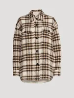 Harveli Shirt Jacket In Plaid Print