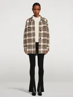 Harveli Shirt Jacket In Plaid Print