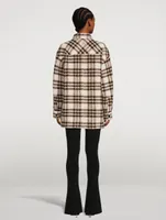 Harveli Shirt Jacket In Plaid Print