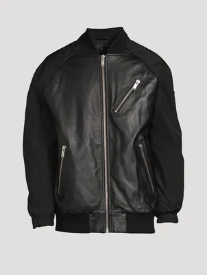 Anica Leather Bomber Jacket