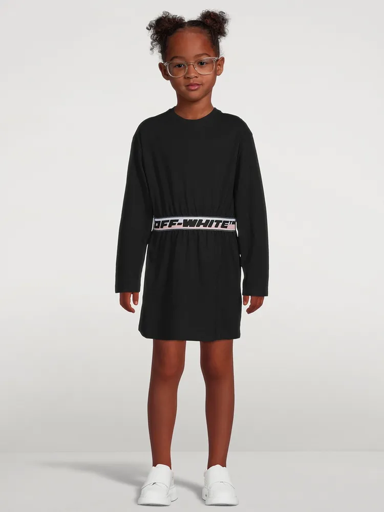 Long-Sleeve Dress With Logo Band