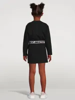 Long-Sleeve Dress With Logo Band