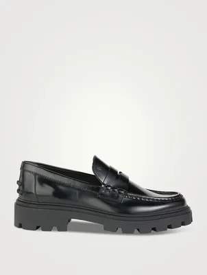 Leather Heeled Loafers