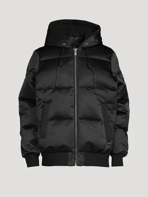 Lenox Down Bomber Jacket With Leather
