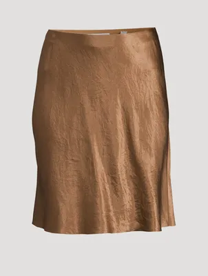 Short Satin Slip Skirt