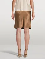 Short Satin Slip Skirt