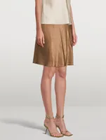 Short Satin Slip Skirt