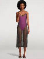 Sparkle '90s Mesh Slip Dress