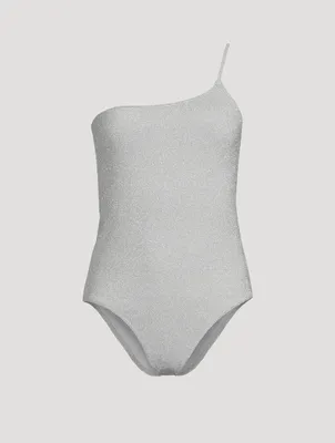 Sparkle One-Shoulder One-Piece Swimsuit