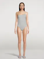 Sparkle One-Shoulder One-Piece Swimsuit