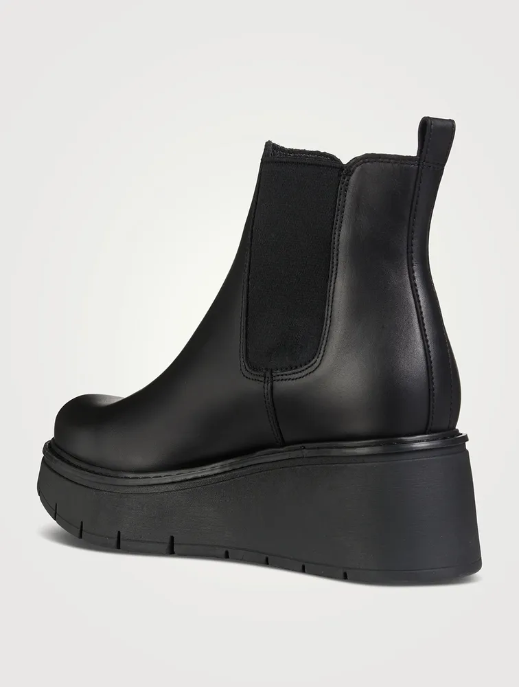 Grant Leather Wedge Chelsea Boots