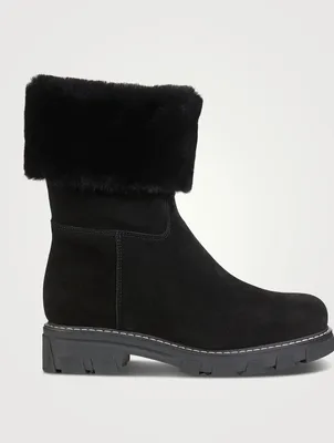 Aaron Shearling-Lined Suede Boots