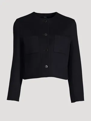 Wool and Cashmere Cropped Jacket