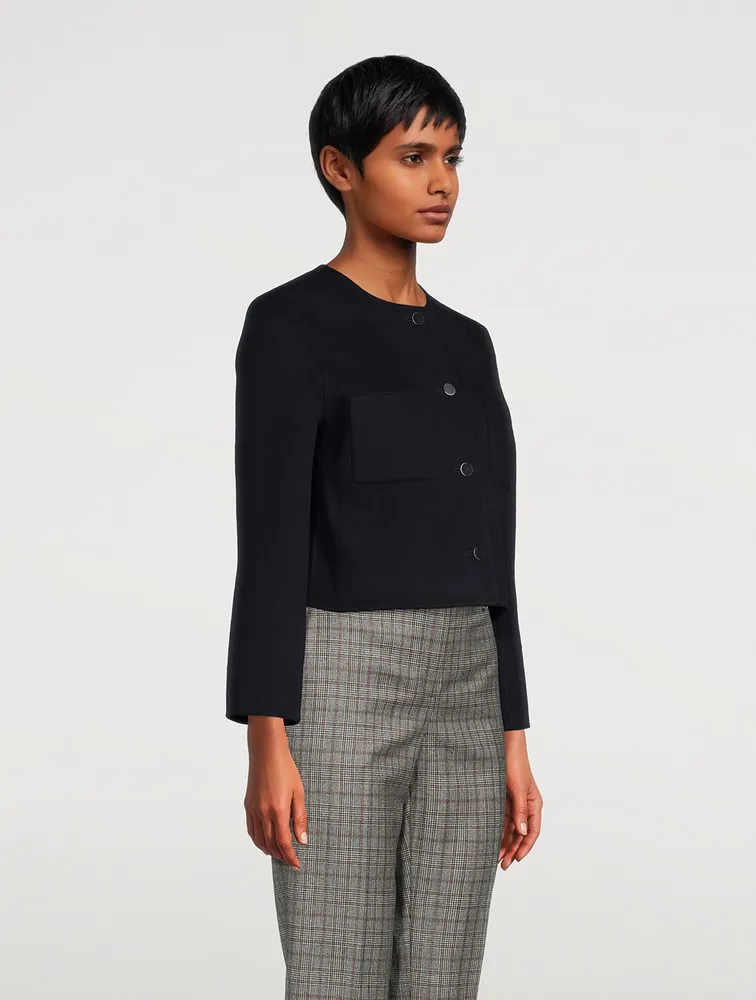 Wool and Cashmere Cropped Jacket