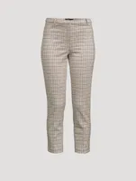 Slim Kick Trousers Grid Print