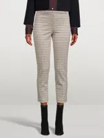 Slim Kick Trousers Grid Print