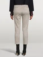 Slim Kick Trousers Grid Print