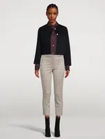 Slim Kick Trousers Grid Print
