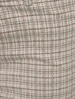 Slim Kick Trousers Grid Print